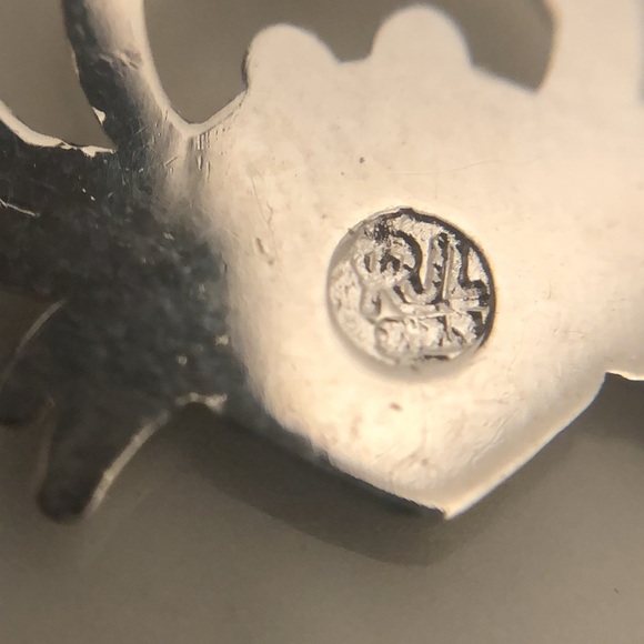 Cancer crab zodiac sterling silver vintage pendant charm - Picture 3 of 4
